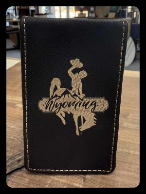 WY - Leather Manicure Sets - Wyoming Engraved