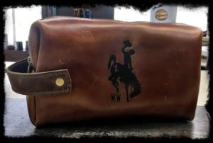 Customized wyoming leather pouch