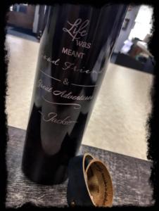 Life was meant...wine growler and bracelet