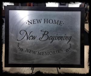 New home new beginning metal sign